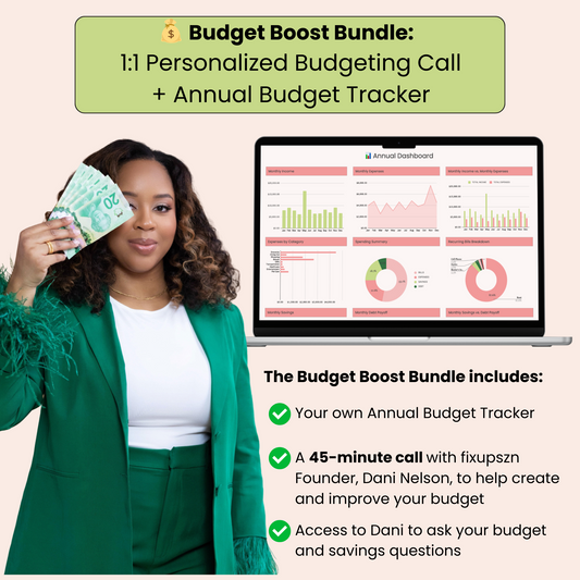 💸 Budget Boost Bundle: 1:1 Budgeting Call + Annual Budget Tracker - fixupszn