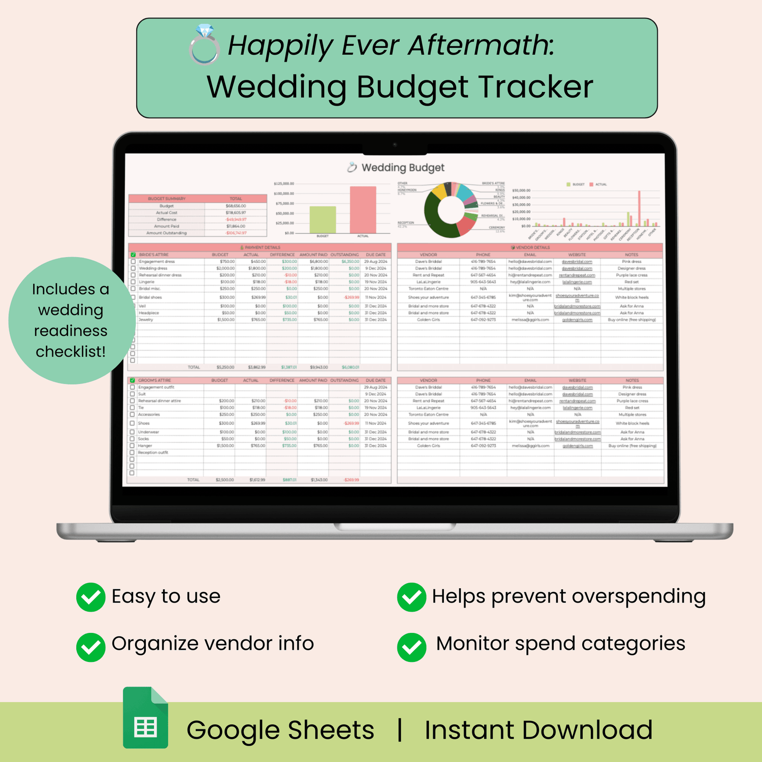 💍 Happily Ever Aftermath: Wedding Budget Tracker - fixupszn